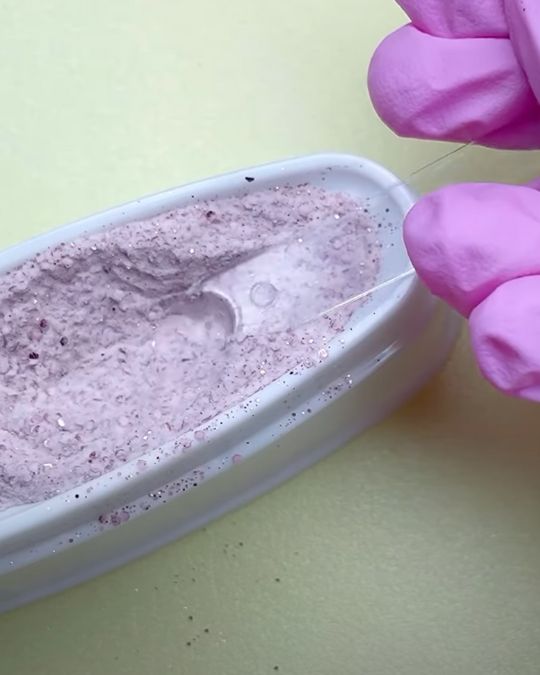 Dip Powder Manicures application process