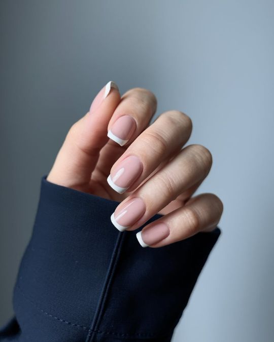 French Manicure French Nail tip with Square Nails