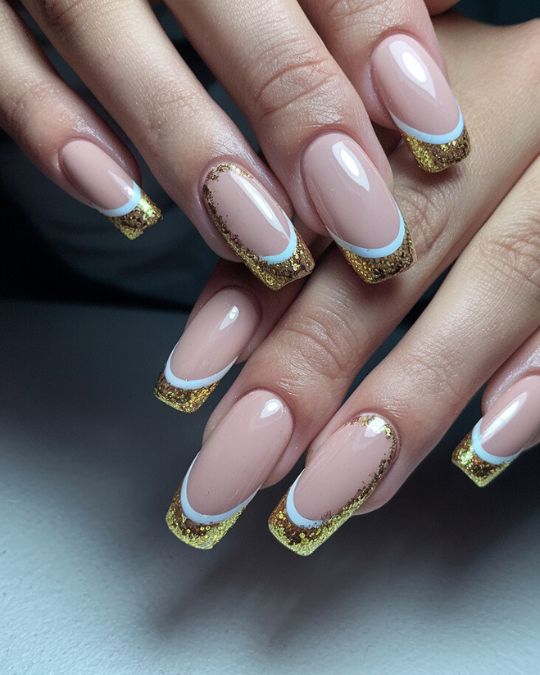 Glitter Acrylic nails Glitter Acrylic nails