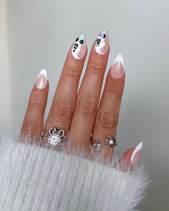 Halloween Disney French Tips