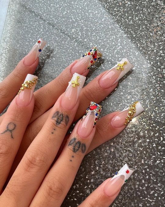Celestial Cross French Tips