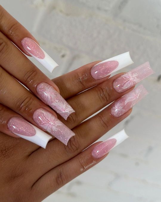 Floral Butterfly Dream French Tips