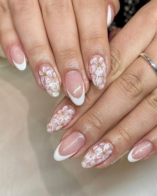 herry Blossom French Tips