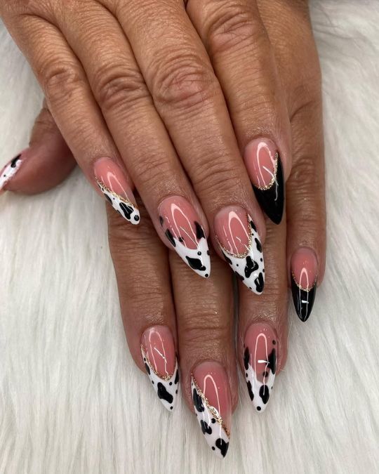 Dalmatian Glam French Tips