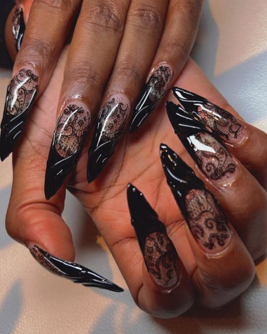 Lace Illusion Gothic French