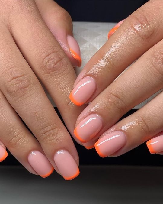 Orange Neon Sunrise Tips