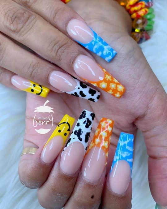 Playful Patterns French Tips