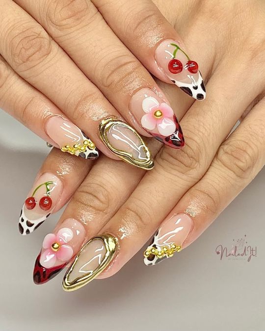 Whimsical Cherry Blossom Stiletto Mix