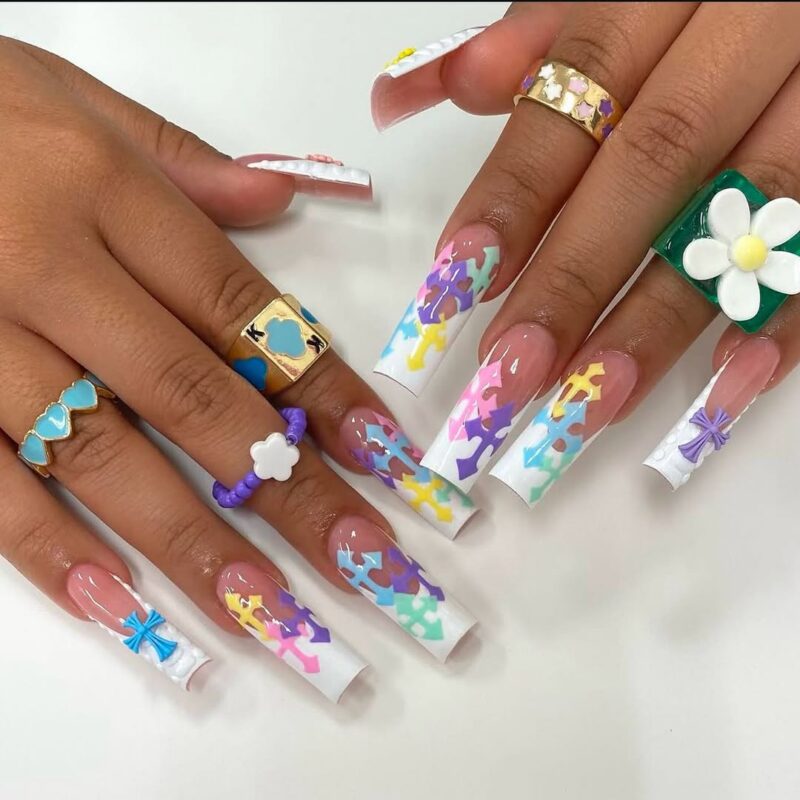 Cinxnailz Pastel Puzzle French Tips — dreamy pastel nails style