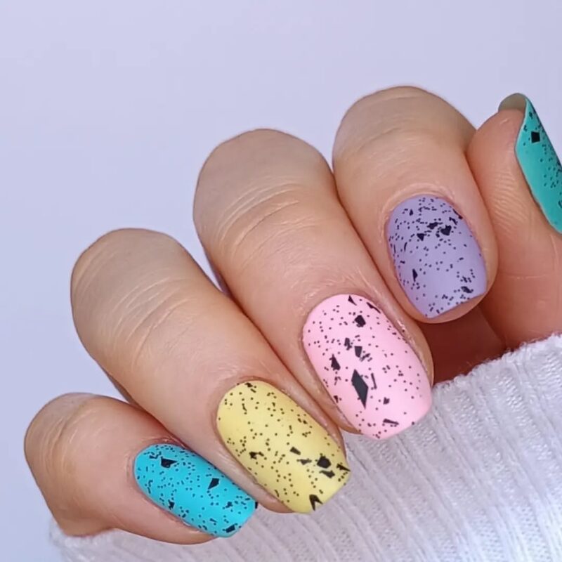 Pastel Egg nails for Easter