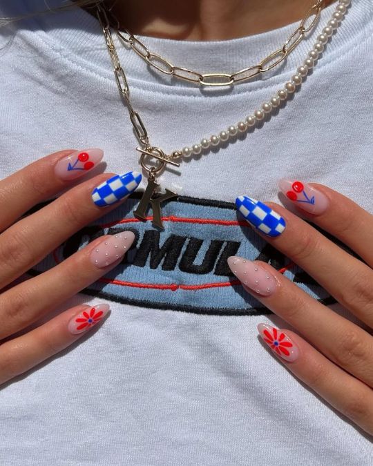 Sydsnails. Red White And Blue Celebration Nails — best summer nail inspiration