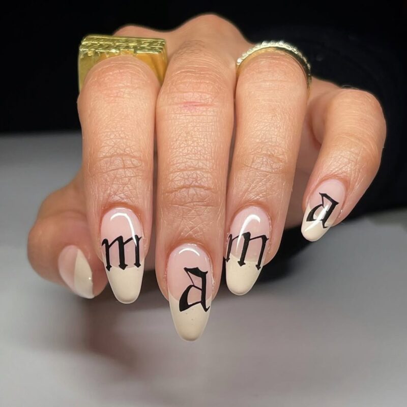 Cynvixiousnails Gothic Mama Love — adorable mother&#8217;s day nail art look