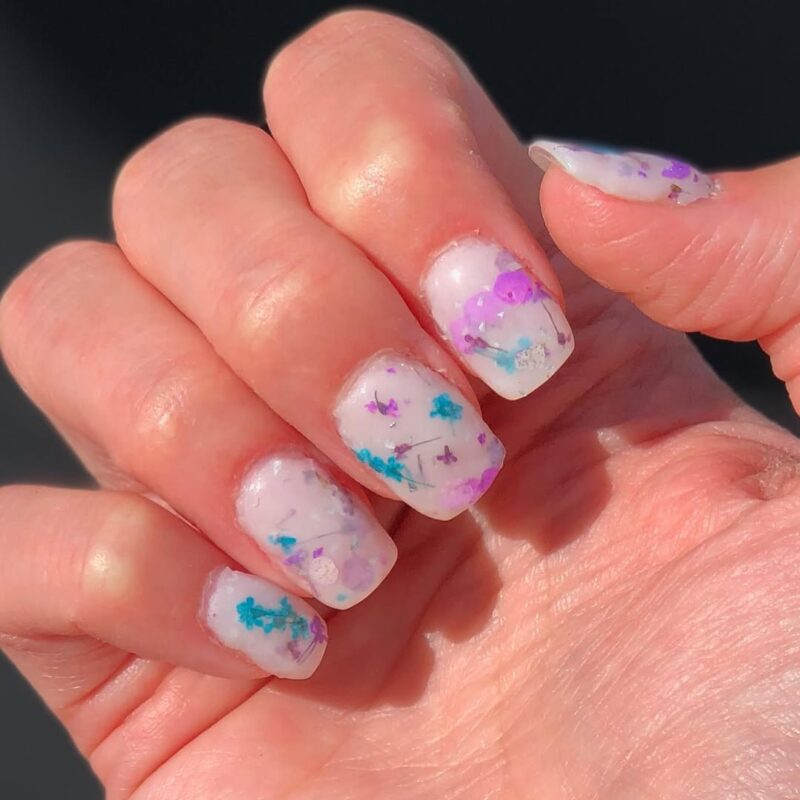 Lalanailsit Pressed Flower Dream — adorable mother&#8217;s day nail art look