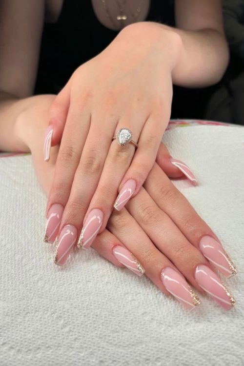 Nails By Tanya Field Subtle Blush Sparkle — featured stunning graduation nail