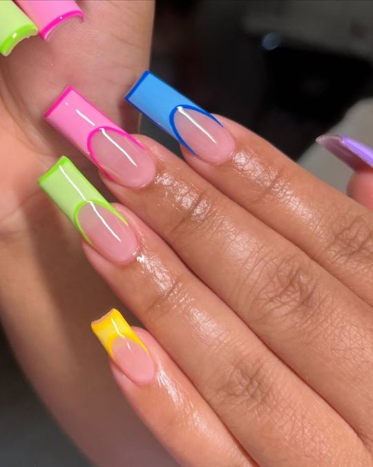 Highlighter French Tips