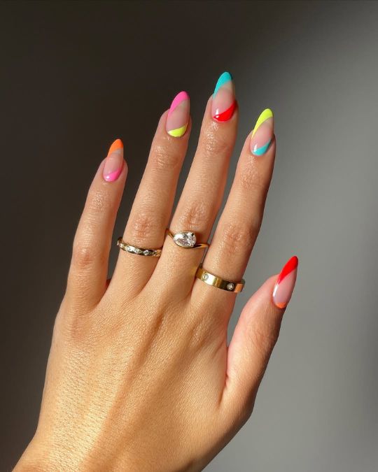 Neon French Tip Fantasy