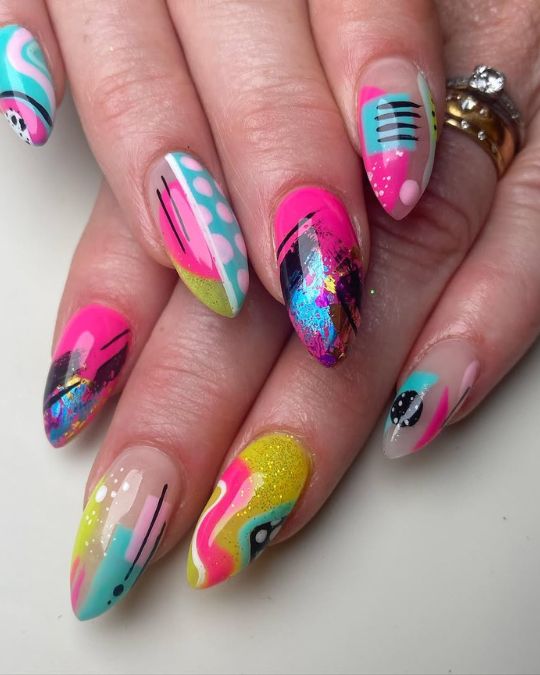 Vibrant Nail Art Explosion