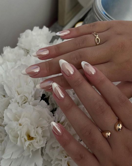 Pearl Chrome French Tips