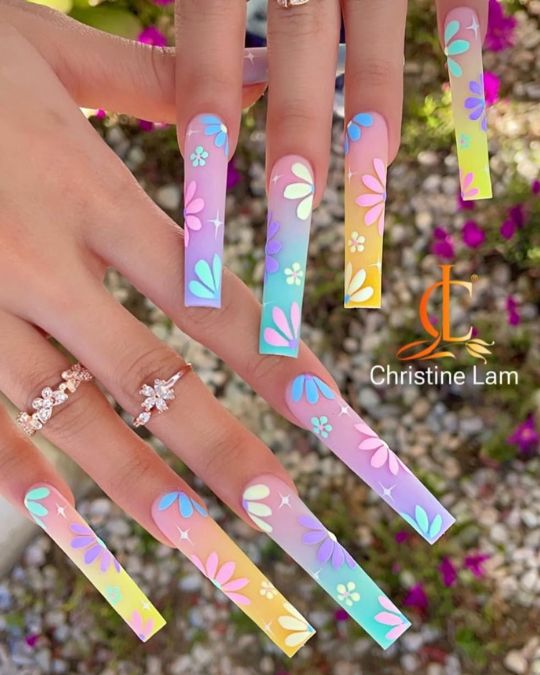 Floral Rainbow Ombre Paradise