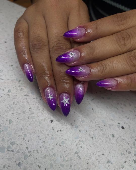 Bold Purple Coachella Nails