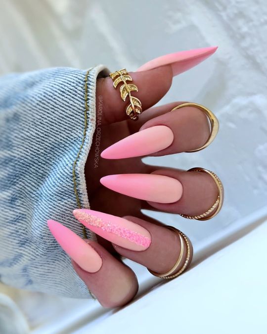 Sweet Pink Ombre Stilettos