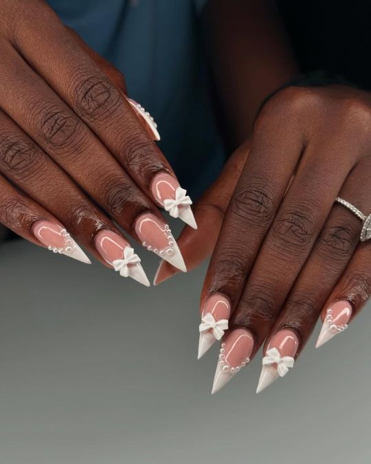 Pearly Wedding Stilettos