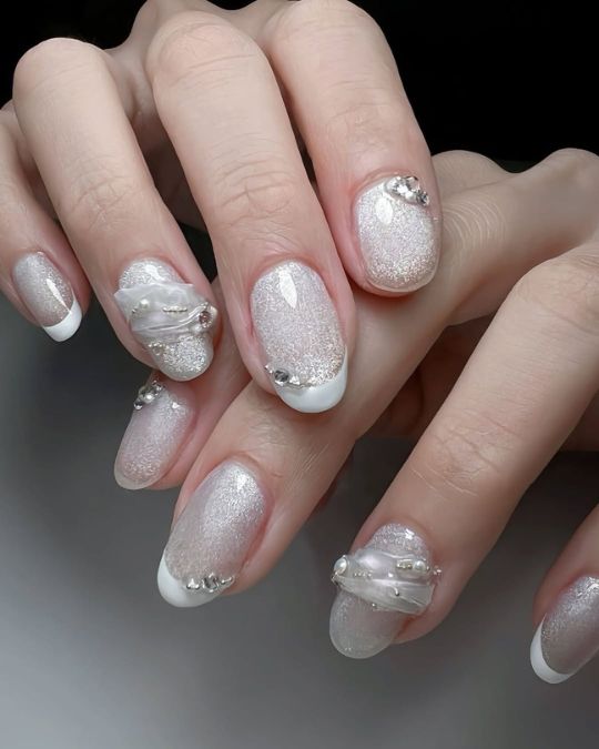 Shimmering 3D Bridal Elegance