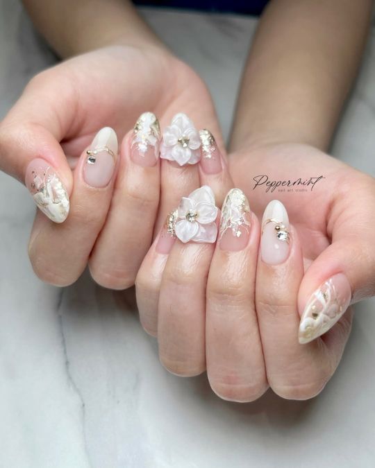 Luxurious 3D Floral Embellishments