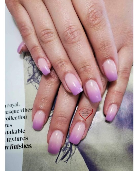 Simple Purple Ombre Tips