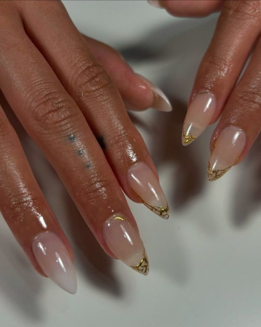 Gold-Tipped Opal Elegance