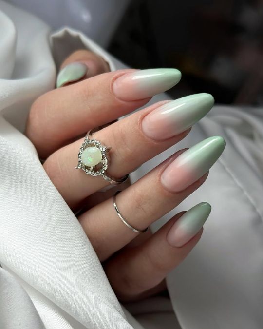 Fresh Mint Green Ombre