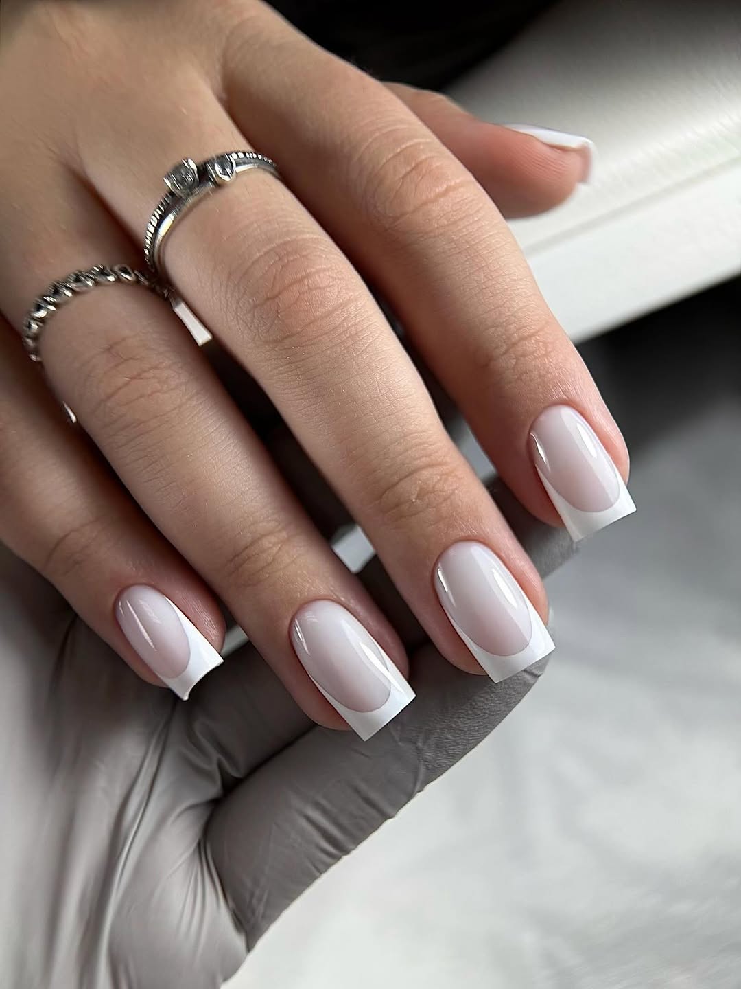 Aura nail design from AX Nail Studio in Tbilisi, clean studio finish