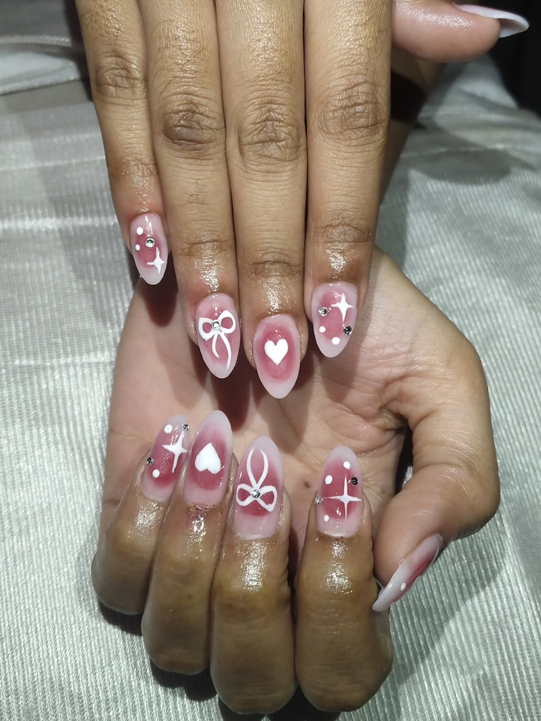 Aura nails serving shine and main character vibes by Naina Nails
